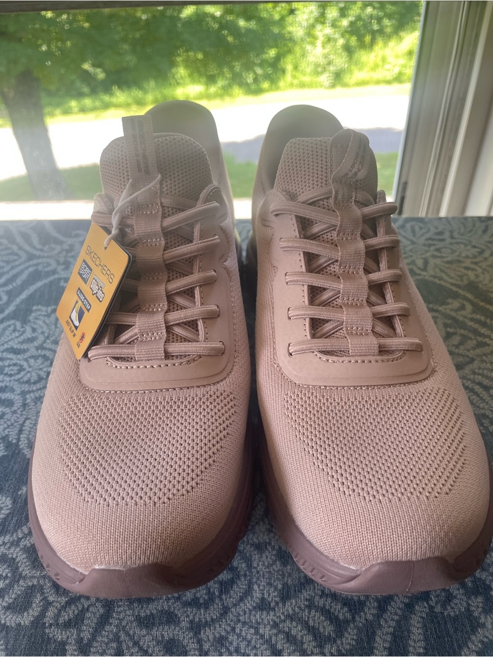 Skechers Women's Pale Pink Slip-On Athletic Sneakers - Picture 3 of 6